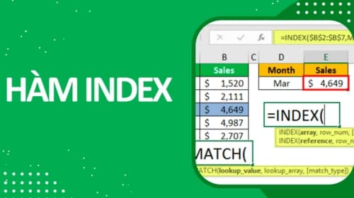 Cách Dùng Hàm INDEX Trong Excel Chi Tiết, Đơn Giản, Dễ Hiểu