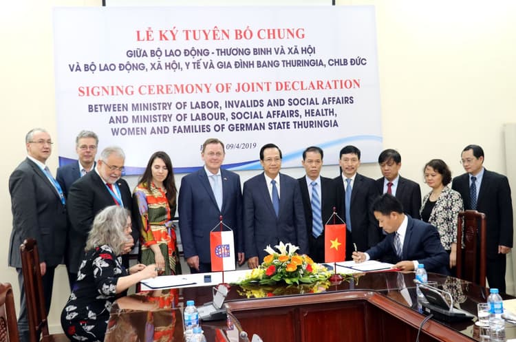 Tăng cường hợp tác giữa Bộ Lao động – Thương binh và Xã hội Việt Nam và Bang Thüringen (CHLB Đức) về giáo dục nghề nghiệp