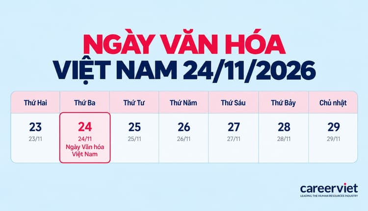 Chốt lịch nghỉ 1 ngày Văn hóa Việt Nam 24/11 (Nghị quyết 28/2026/QH16)